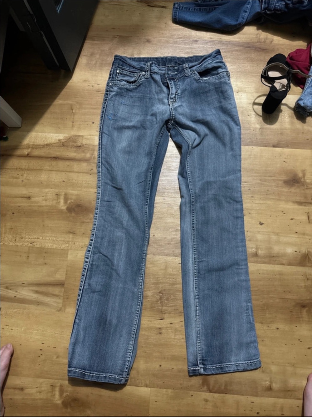 Stella Jean Light Blue Boot-Cut Jeans